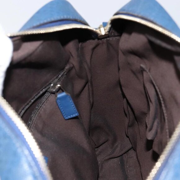 GUCCI Diamante Shoulder Bag Leather Blue Gold 201443 Auth bs29905 - Picture 11 of 16